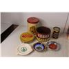 Image 4 : (8) Vintage Tin Containers, (10) Keychains, (3) Ashtrays, Misc.