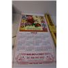 Image 2 : (3) 2013 Wall Scroll Calendars, Vintage Lunch Kit, Misc.