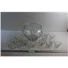 Image 1 : Glass Punch Bowl & Cups Set