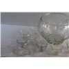 Image 3 : Glass Punch Bowl & Cups Set