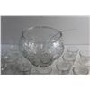 Image 4 : Glass Punch Bowl & Cups Set