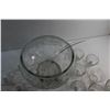 Image 5 : Glass Punch Bowl & Cups Set