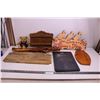 Image 1 : Wooden Wall Art, Casserole Hot Plate, Cutting Board, Stuffed Toy