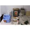 Image 4 : (4) Teacups, Cheese Grater, (2) Tins, Misc.