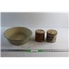 Image 1 : Enamel Bowl and (2) Vintage Tobacco Tins