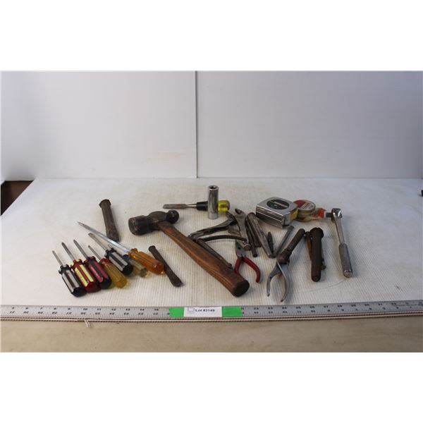 Tools- (7) Screwdrivers, Socket Wrench, Misc.