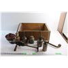 Image 1 : Hand Drill, Air Filter, Oil Cans, Tire Wrench and Wooden Crate