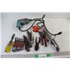 Image 1 : Drill - tested Powers On, Wrenches, Tape Measure, Misc. Tools