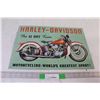 Image 1 : Harley Davidson Metal Sign - 17" x 12"