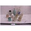 Image 1 : (7) Vintage Glass Insulators, Vintage Glass Pop Bottles (Coca-Cola, Sun Crest), Vintage Glass Salt S