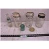 Image 1 : (3) Vintage Glass Pickling Jars, Vintage Fanta Glass Bottle, Blue-Glass Insulator