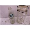 Image 3 : (3) Vintage Glass Pickling Jars, Vintage Fanta Glass Bottle, Blue-Glass Insulator