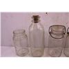Image 3 : (3) Vintage Glass Pickling Jars, (3) Glass Jars With Lids