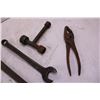 Image 4 : Vintage Car Jack, (4) Wrenches, Pliers - Rusted