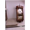 Image 1 : Vintage Golden Time Grandmother Clock With Key 30" x 11" x 6"
