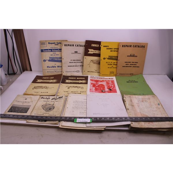 (14) Vintage Farm Implements Manuals (Cockshutt, Le Jay)