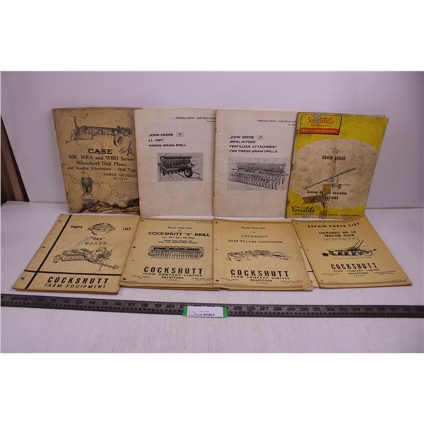 (8) Vintage Farm Implements Manuals (Cockshutt, Versatile)