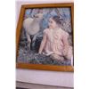 Image 2 : (2) Wood-Framed Wall Art (Little Girl & Sheep, Little Girl Praying) 12.5" x 14.5"