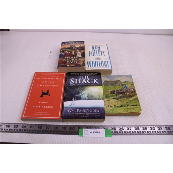 (5) Reading Novels (Ken Follett, William Paul Young, Mark Haddon)