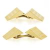Image 5 : Vintage Solid 14k Yellow Gold Polished Finish Pyramid Textured Square Cuff Links