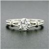 Image 4 : Tiffany & Co. Palladium 0.67 ctw GIA Diamond Solitaire Open Sides Engagement Rin
