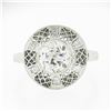 Image 6 : Antique Art Deco 14k Gold GIA Old European Diamond Open Filigree Engagement Ring
