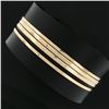Image 1 : (4) 14k Yellow Gold 8.5" Plain Polished Narrow Slip On Stack Bangle Bracelet Set