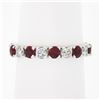 Image 7 : 18k White Gold 2.10 ctw Round Ruby Diamond Alternating Eternity Wedding Band Rin