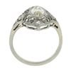 Image 1 : Antique Deco 18k Gold GIA Bezel Marquise Diamond Filigree Engagement Dinner Ring