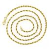 Image 3 : Unisex 14k Yellow Gold 20.25" 2.8mm Solid Rope Chain Necklace w/ Lobster Clasp