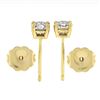Image 5 : NEW Classic 14k Yellow Gold 0.50 ctw Round Ideal Cut Diamond 4-Prong Stud Earrin
