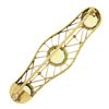Image 3 : Antique 14k Gold 9.50 ctw GIA Greenish Yellow Sapphire Mosaic Open Work Pin Broo