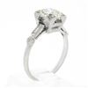 Image 9 : Vintage Platinum 1.50 ctw Round Solitaire w/ Baguette Diamond Engagement Ring