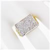 Image 3 : FIERY Men's 14K Gold 1.44 ctw Round Brilliant Pave Diamond Open Platter Ring