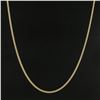Image 4 : NEW Unisex 14k Yellow Gold 2.8mm Polished Cuban Curb Link 22" Chain Necklace