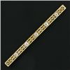 Image 2 : Antique Strobel & Crane 14k Gold .60 ctw European Diamond Filigree Bar Pin Brooc