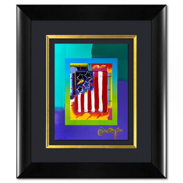 Flag with Heart by Peter Max