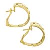 Image 5 : Solid 18K Yellow Gold Polished Graduating Greek Key Open Work Cuff Earrings