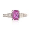 Image 2 : 2.31 ctw Pink Sapphire and 0.46 ctw Diamond 14K White Gold Ring