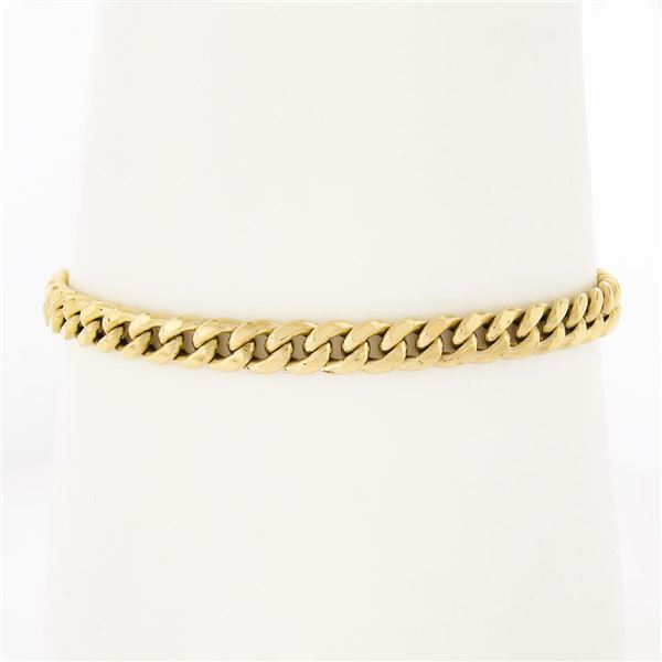 New Italian 14k Yellow Gold 6.75" 5.2mm Miami Cuban Curb Link Chain Bracelet