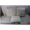 Image 1 : (3) Throw Pillows/ Cushions, No Covers- Largest Is 15'' x 15''