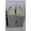 Image 2 : (3) Party Lite Whiteware Christmas Candle Holder Ornaments