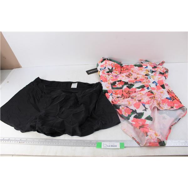 Women's Sheshow Bathing Suit- Size XL w/ Kona Sol Swim shorts- Size 16- 18 w