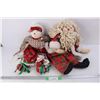 Image 1 : (2) Unmarked Christmas Themed Stuffed Dolls- Tallest Is 22''