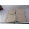 Image 1 : (4) Beige Cloth Cushion Covers- All 18'' x 18''