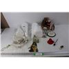 Image 1 : (4) Come Shaped Styrofoam Pieces, 11.5'' Tall- All NIB, Various Christmas Tree Decorations, Lights, 