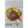 Image 1 : Amber Glass Carnival Glass Fruit Bowl