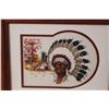 Image 3 : Framed Indigenous Cross Stitch Art 16.5" x 13.5"