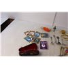 Image 3 : (4) Souvenir Spoons, Mini Violin, Jack Daniels Watch, Misc.