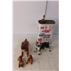 Image 3 : (3) Ceramic Dog Figurines, Salt & Pepper Shakers, Vintage Tin Container